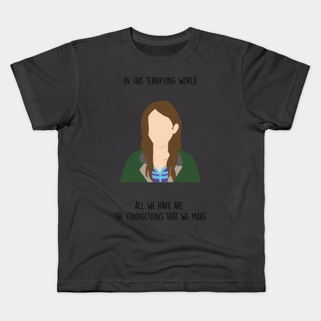 Kelsey Jannings Kids T-Shirt by wackyposters